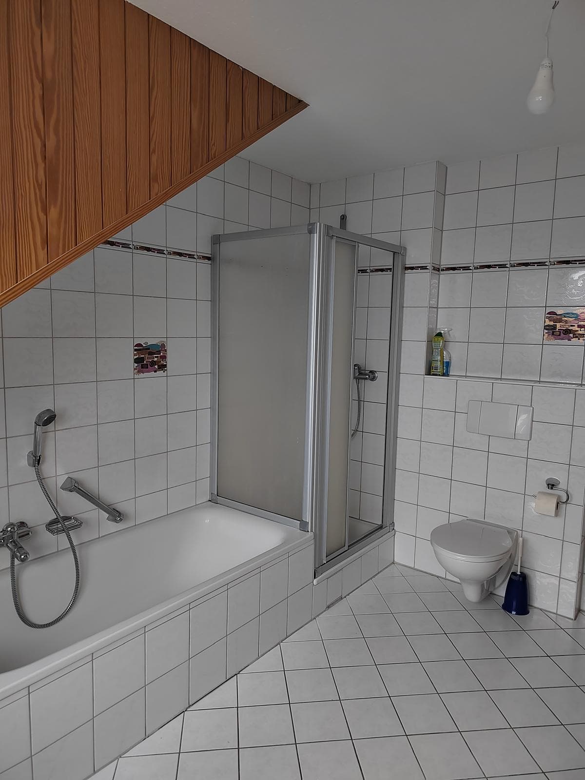 Bad mit Wanne, Duschkabine und WC